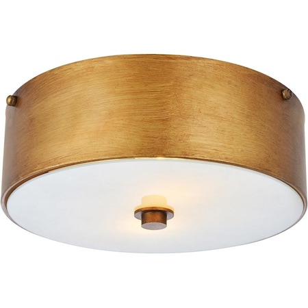Elegant Lighting 12 in. Hazen 2 Light Vintage Gold Flush Mount LD6022